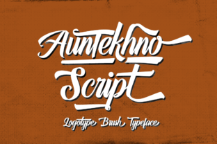 Auntekhno Script: A Bold, Vintage-Inspired Font for Branded Projects