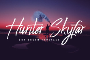 Hunter Skyfar: A Textured Script Font for Creative Design