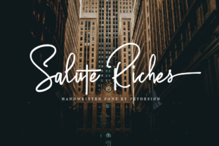 Salute Riches: A Handwritten Signature Font for Elegant Design
